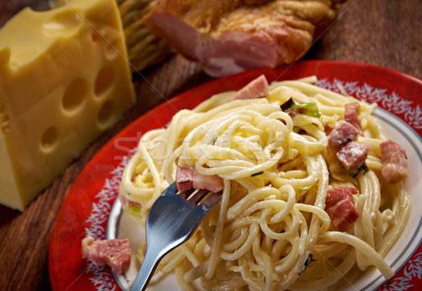 Spaghetti Carbonara  Stock photo © fanfo