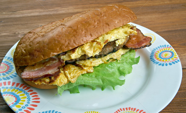 Enormous Omelet Sandwich Stock photo © fanfo