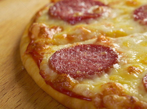 自家製 ピザ ペパロニ 浅い トマト 高速 ストックフォト © fanfo