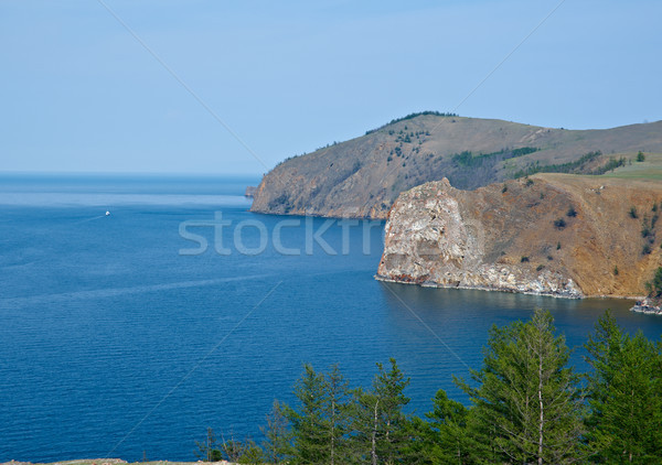 Part sziget tó Szibéria Oroszország víz Stock fotó © fanfo
