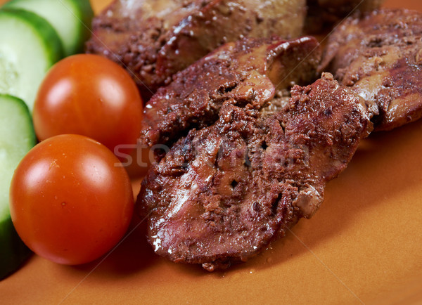 Tyúk tányér zöldség étel senki organikus Stock fotó © fanfo