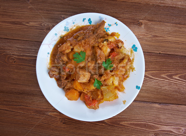 Stock photo:  Hungarian  goulash soup