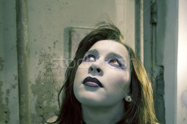 Emo Girl With Beautiful Hair Stock Photo C Mychko Alexander