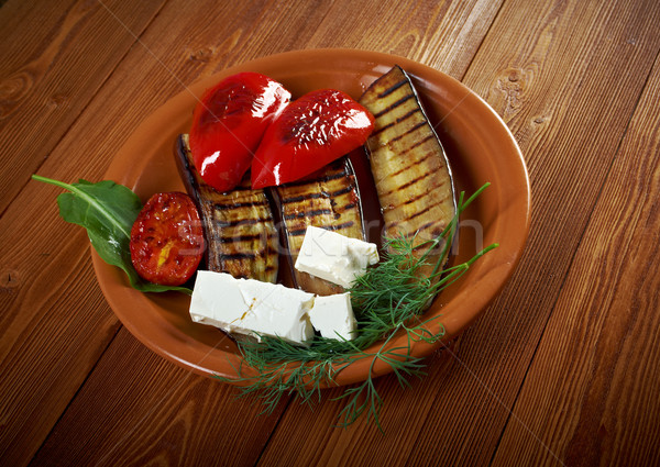 roasted eggplants with tomato and bell peppers  Stock photo © fanfo