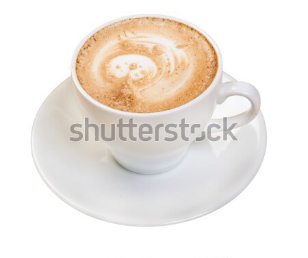 Cappuccino bar Tasse frischen Sahne Stock foto © fanfo