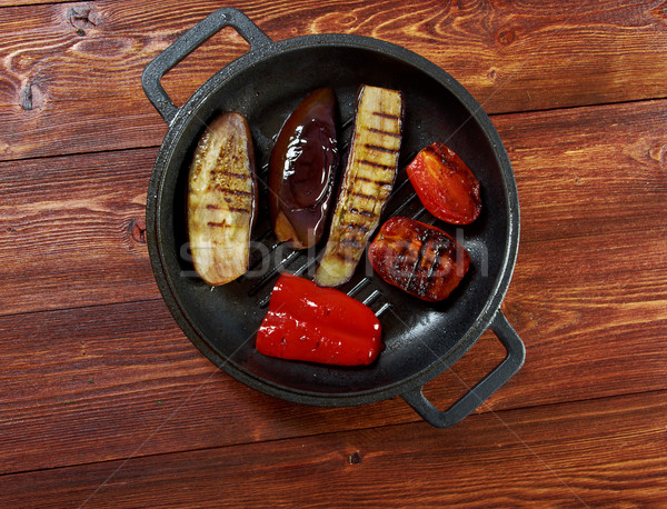 roasted eggplants with tomato and bell peppers  Stock photo © fanfo