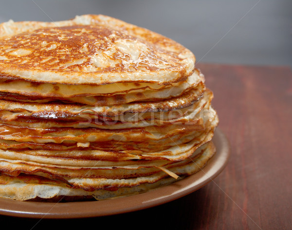 stack of pancakes - russian traditional food Stock photo © fanfo