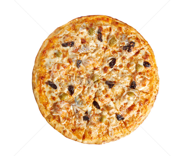 Foto stock: Pizza · mariscos · italiano · cocina · estudio · aislado