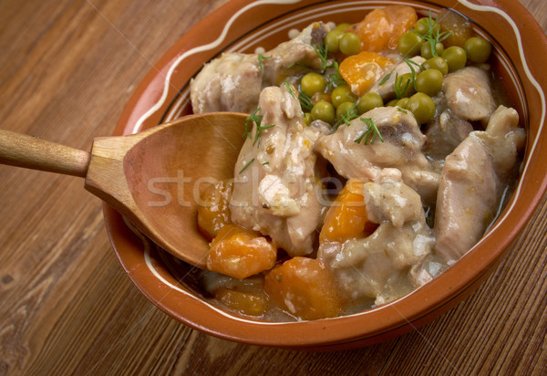 Tavuk sebze pişirme havuç kaşık soğan Stok fotoğraf © fanfo
