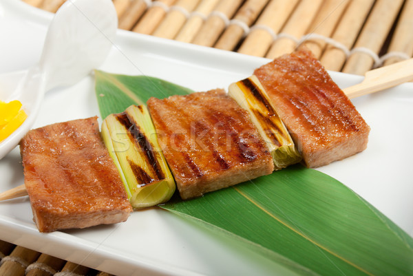 Japán kebab konyha étel szív ázsiai Stock fotó © fanfo