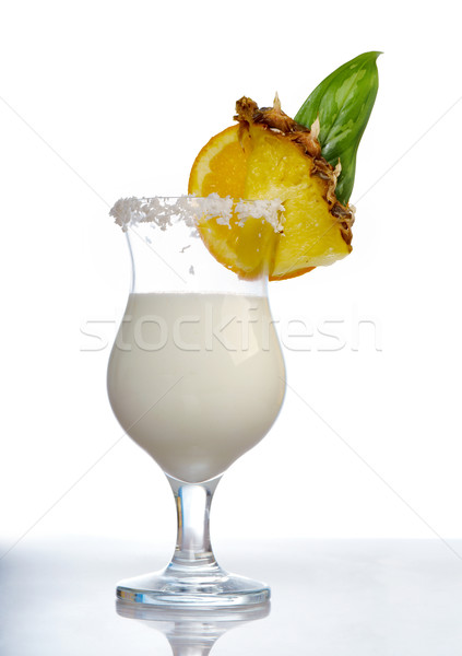 Pina colada koktél krém ananász dzsúz rum Stock fotó © fanfo