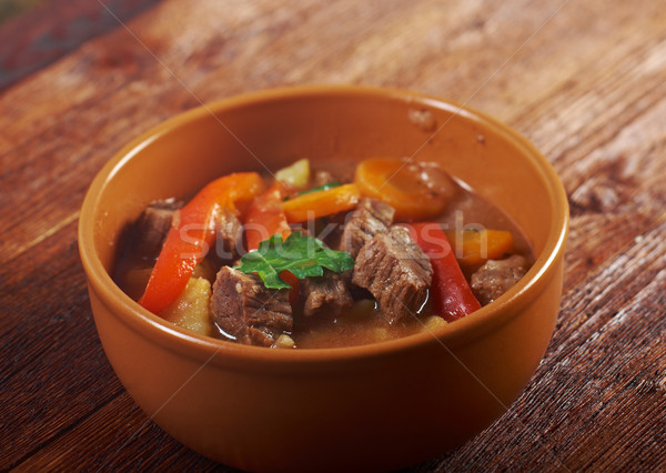 Irish stew with tender lamb meat Stock photo © fanfo