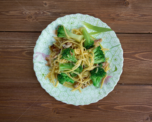 Chrupki brokuły Sałatka kurczaka obiad Zdjęcia stock © fanfo