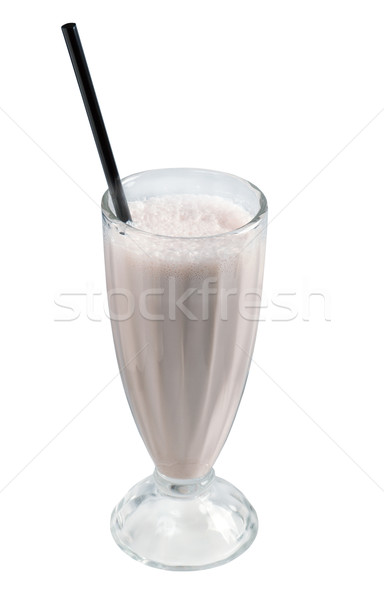 Milkshake lapte bea mic dejun alb rece Imagine de stoc © fanfo