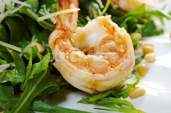 arugula salad with prawn  Stock photo © fanfo