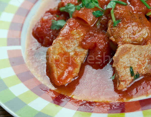 Stock photo: Mexican Grillades and Grits