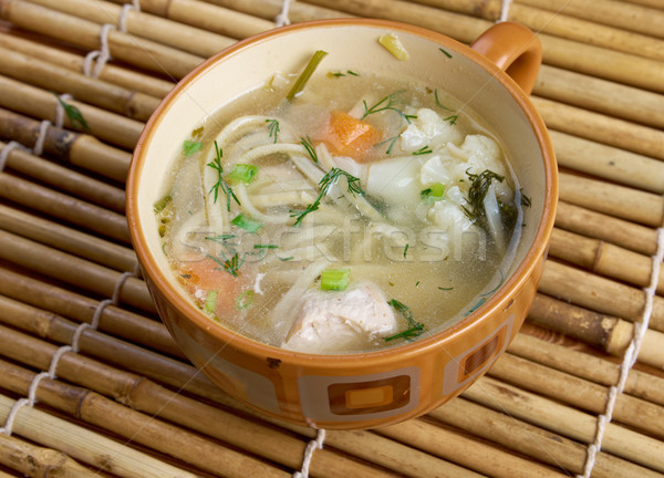 chicken noodle soup - broth. Stock photo © fanfo