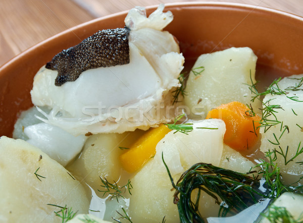 stew catfish with potato Stock photo © fanfo
