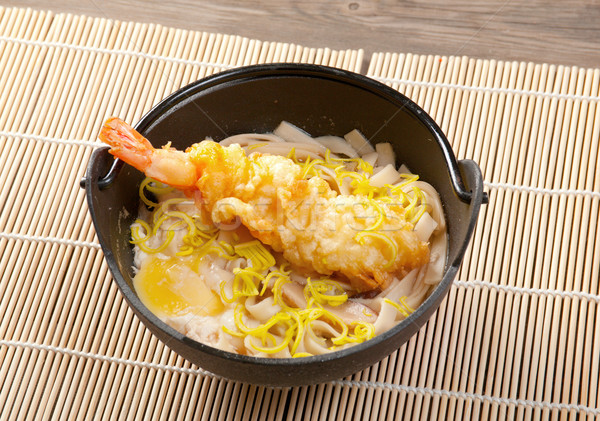 prawn noodles sup with dumpling  Stock photo © fanfo