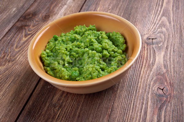 Stock photo: bowl of mushy peas,