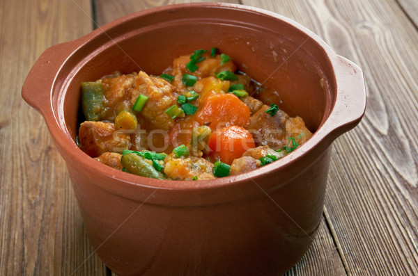 Ragoût plat savoureux hiver traditionnel Photo stock © fanfo