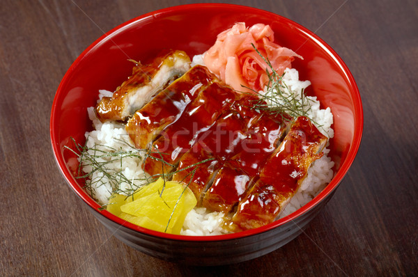 Cibo giapponese anguilla japanese cucina alimentare pesce Foto d'archivio © fanfo