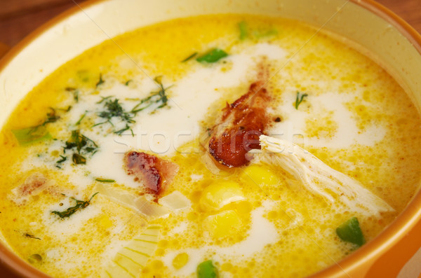 Bacon Chili Corn Chowder Stock photo © fanfo