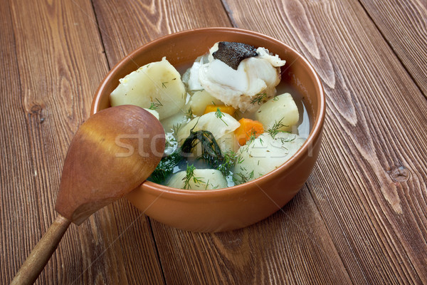 stew catfish with potato Stock photo © fanfo