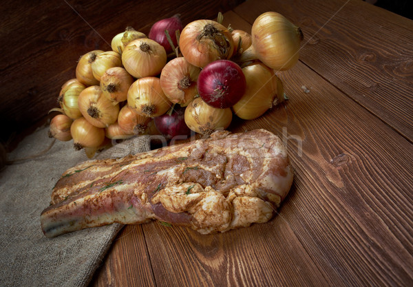 delicious Jerk  pork belly Stock photo © fanfo