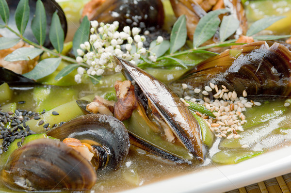 mussels with vegetable and nut Stock photo © fanfo