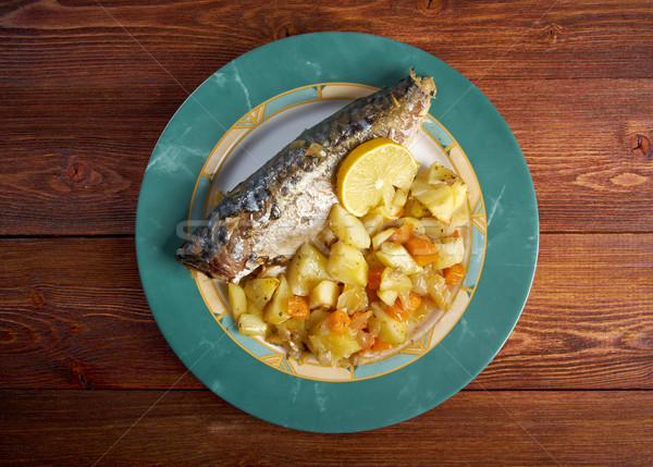 焼き サバ 皿 クローズアップ 魚 ストックフォト © fanfo