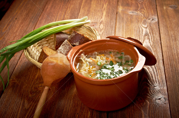 Russo crauti zuppa bianco cavolo alimentare Foto d'archivio © fanfo