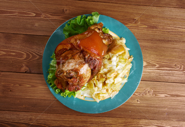 Bavarian  grilled knuckel of pork Stock photo © fanfo
