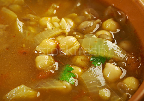 Moroccan traditional soup - harira Stock photo © fanfo