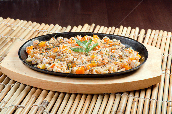 Chinezească alimente chinez bucatarie alimente miere legume Imagine de stoc © fanfo
