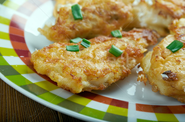 Cajun saus vis keuken plaat land Stockfoto © fanfo