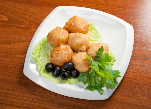 Sült krumpli konyha étel reggeli saláta Stock fotó © fanfo