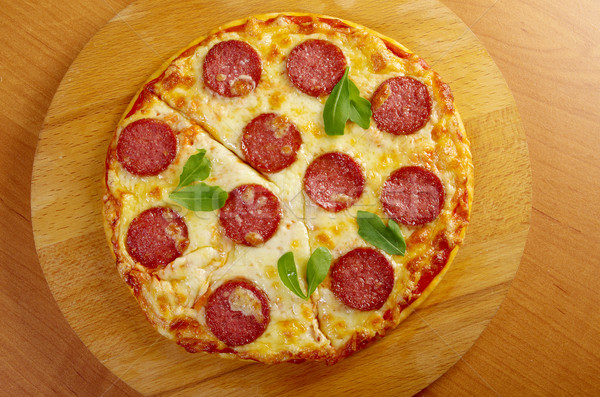 自家製 ピザ チーズ トマト ランチ 高速 ストックフォト © fanfo