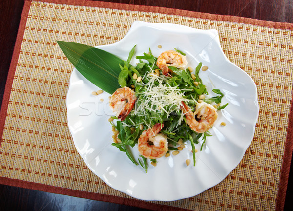 arugula salad with prawn  Stock photo © fanfo