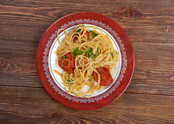 Spaghetti Piccanti al Pomodoro Fresco Stock photo © fanfo