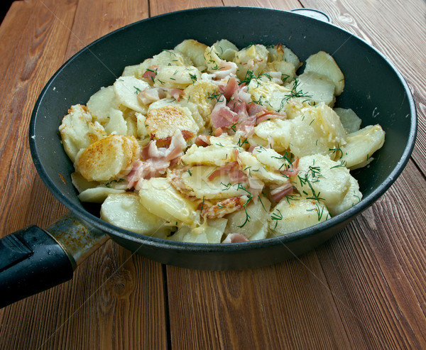 Naczyń tradycyjnie ziemniaki mieszany cienki Zdjęcia stock © fanfo