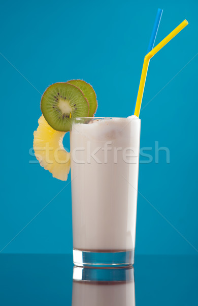 Milk shake  with chocolate and fruit Stock photo © fanfo