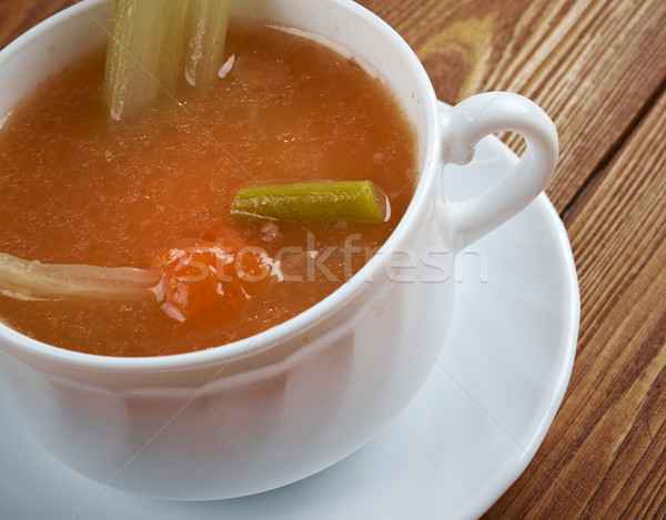 Huhn Sellerie Reis Suppe Fleisch weiß Stock foto © fanfo