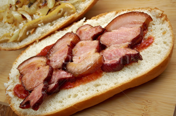 Arany cipó szendvics kenyér bögre szőlő Stock fotó © fanfo
