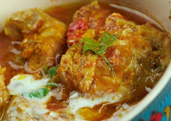 Significado caril prato jantar vermelho asiático Foto stock © fanfo