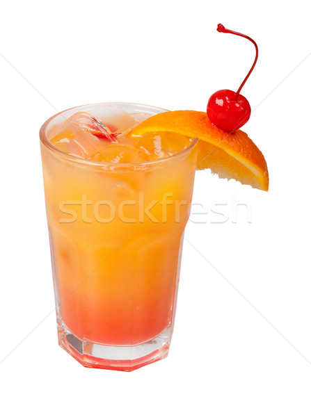 Orange cocktail isolé blanche verres [[stock_photo]] © fanfo