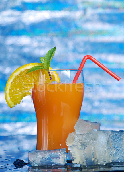 coctail drink with ice cubs Stock photo © fanfo