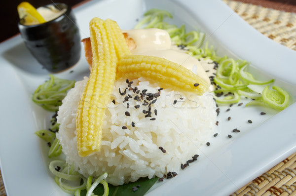 White rice with chunks of vegetables. Stock photo © fanfo
