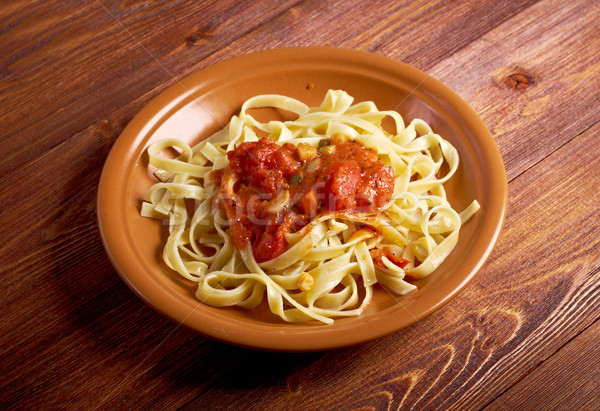 Sicilian homemade   pasta  Fettuccine Stock photo © fanfo