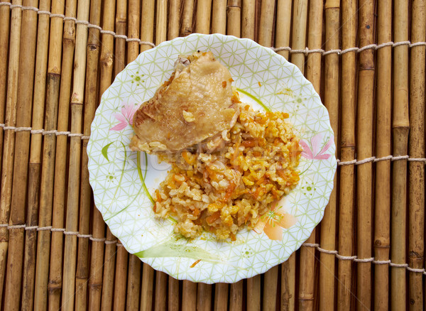 curry rice with chicken Stock photo © fanfo